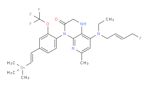 8-(乙基((E)-4-氟丁-2-烯-1-基)氨基)-6-甲基-4-(2-(三氟甲氧基)-4-((E)-2-(三甲基锡基)乙烯基)苯基)-1,2-二氢吡啶并[2,3-b]吡嗪-3(4H)-酮