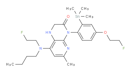 8-(butyl(2-fluoroethyl)amino)-4-(4-(2-fluoroethoxy)-2-(trimethylstannyl)phenyl)-6-methyl-1,2-dihydropyrido[2,3-b]pyrazin-3(4H)-one