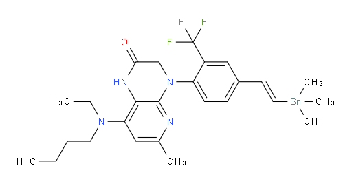 (E)-8-(butyl(ethyl)amino)-6-methyl-4-(2-(trifluoromethyl)-4-(2-(trimethylstannyl)vinyl)phenyl)-3,4-dihydropyrido[2,3-b]pyrazin-2(1H)-one