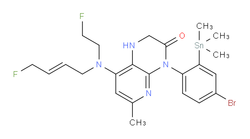 (E)-4-(4-bromo-2-(trimethylstannyl)phenyl)-8-((4-fluorobut-2-en-1-yl)(2-fluoroethyl)amino)-6-methyl-1,2-dihydropyrido[2,3-b]pyrazin-3(4H)-one
