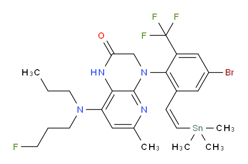(Z)-4-(4-溴-2-(三氟甲基)-6-(2-(三甲基锡基)乙烯基)苯基)-8-((3-氟丙基)(丙基)氨基)-6-甲基-3,4-二氢吡啶并[2,3-b]吡嗪-2(1H)-酮