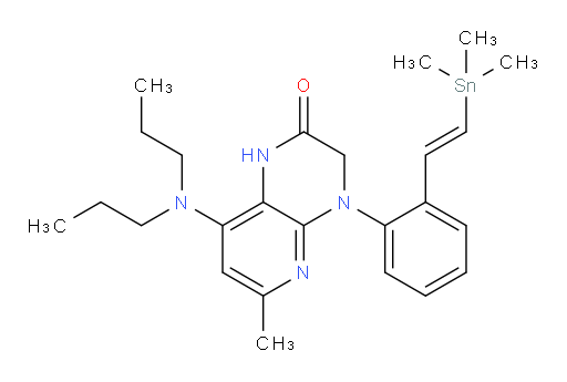 (E)-8-(dipropylamino)-6-methyl-4-(2-(2-(trimethylstannyl)vinyl)phenyl)-3,4-dihydropyrido[2,3-b]pyrazin-2(1H)-one
