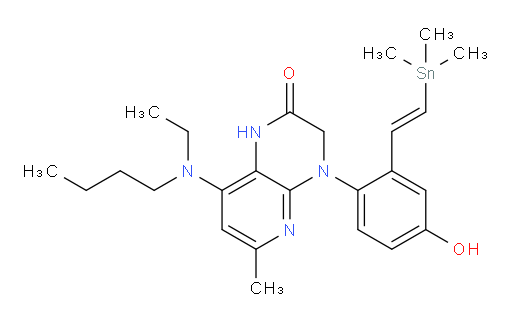 (E)-8-(butyl(ethyl)amino)-4-(4-hydroxy-2-(2-(trimethylstannyl)vinyl)phenyl)-6-methyl-3,4-dihydropyrido[2,3-b]pyrazin-2(1H)-one