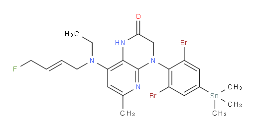 (E)-4-(2,6-dibromo-4-(trimethylstannyl)phenyl)-8-(ethyl(4-fluorobut-2-en-1-yl)amino)-6-methyl-3,4-dihydropyrido[2,3-b]pyrazin-2(1H)-one