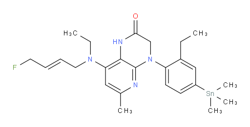 (E)-8-(ethyl(4-fluorobut-2-en-1-yl)amino)-4-(2-ethyl-4-(trimethylstannyl)phenyl)-6-methyl-3,4-dihydropyrido[2,3-b]pyrazin-2(1H)-one