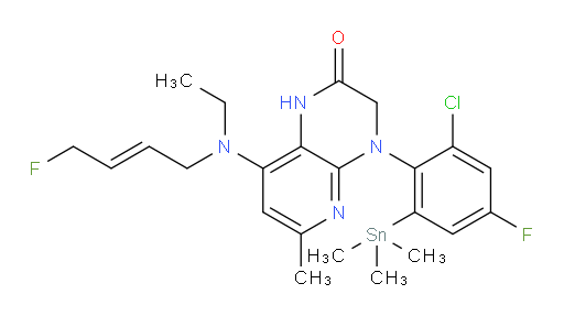 (E)-4-(2-chloro-4-fluoro-6-(trimethylstannyl)phenyl)-8-(ethyl(4-fluorobut-2-en-1-yl)amino)-6-methyl-3,4-dihydropyrido[2,3-b]pyrazin-2(1H)-one