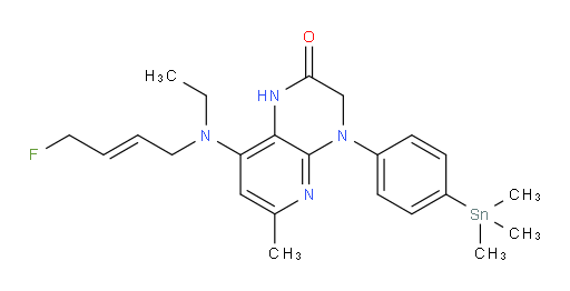 (E)-8-(ethyl(4-fluorobut-2-en-1-yl)amino)-6-methyl-4-(4-(trimethylstannyl)phenyl)-3,4-dihydropyrido[2,3-b]pyrazin-2(1H)-one