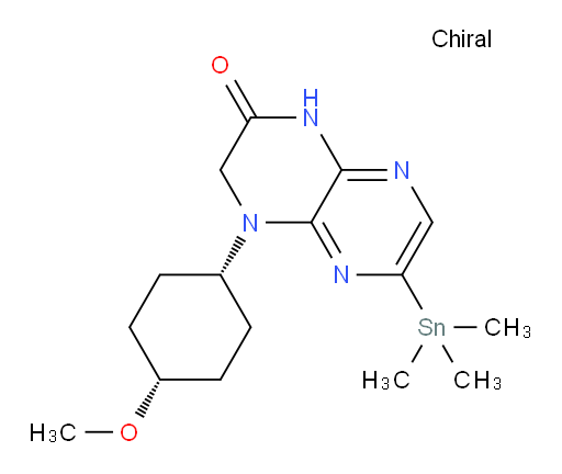 4-((1s,4s)-4-methoxycyclohexyl)-6-(trimethylstannyl)-3,4-dihydropyrazino[2,3-b]pyrazin-2(1H)-one
