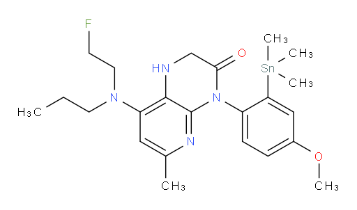 8-((2-fluoroethyl)(propyl)amino)-4-(4-methoxy-2-(trimethylstannyl)phenyl)-6-methyl-1,2-dihydropyrido[2,3-b]pyrazin-3(4H)-one