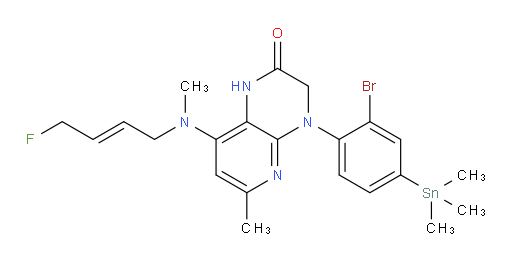 (E)-4-(2-bromo-4-(trimethylstannyl)phenyl)-8-((4-fluorobut-2-en-1-yl)(methyl)amino)-6-methyl-3,4-dihydropyrido[2,3-b]pyrazin-2(1H)-one