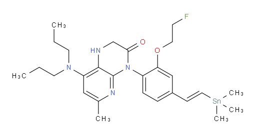 (E)-8-(dipropylamino)-4-(2-(2-fluoroethoxy)-4-(2-(trimethylstannyl)vinyl)phenyl)-6-methyl-1,2-dihydropyrido[2,3-b]pyrazin-3(4H)-one