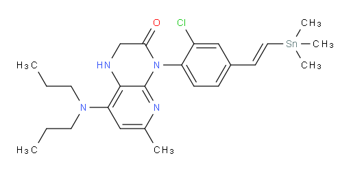 (E)-4-(2-chloro-4-(2-(trimethylstannyl)vinyl)phenyl)-8-(dipropylamino)-6-methyl-1,2-dihydropyrido[2,3-b]pyrazin-3(4H)-one