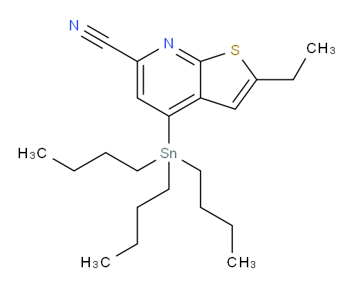 2-ethyl-4-(tributylstannyl)thieno[2,3-b]pyridine-6-carbonitrile