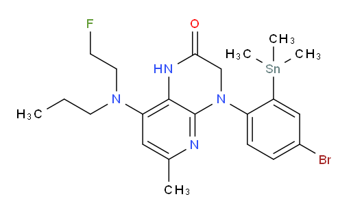 4-(4-bromo-2-(trimethylstannyl)phenyl)-8-((2-fluoroethyl)(propyl)amino)-6-methyl-3,4-dihydropyrido[2,3-b]pyrazin-2(1H)-one