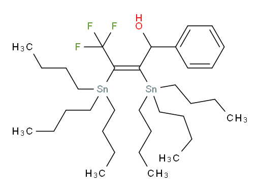 (Z)-4,4,4-三氟-1-苯基-2,3-双(三丁基锡基)丁-2-烯-1-醇