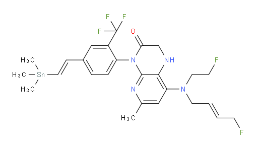 8-(((E)-4-氟丁-2-烯-1-基)(2-氟乙基)氨基)-6-甲基-4-(2-(三氟甲基)-4-((E)-2-(三甲基锡基)乙烯基)苯基)-1,2-二氢吡啶并[2,3-b]吡嗪-3(4H)-酮