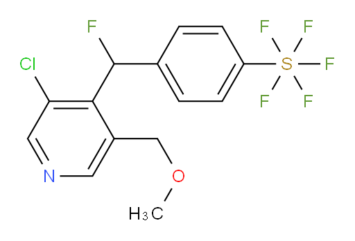 4-((3-chloro-5-(methoxymethyl)pyridin-4-yl)fluoromethyl)(pentafluoromercapto)benzene