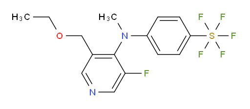 4-((3-(ethoxymethyl)-5-fluoropyridin-4-yl)(methyl)amino)(pentafluoromercapto)benzene