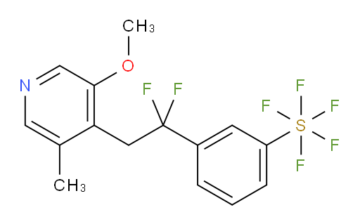 3-(1,1-difluoro-2-(3-methoxy-5-methylpyridin-4-yl)ethyl)(pentafluoromercapto)benzene