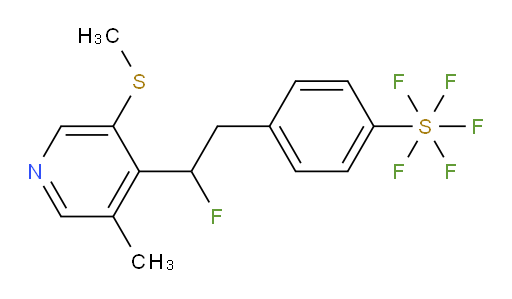 4-(2-fluoro-2-(3-methyl-5-(methylthio)pyridin-4-yl)ethyl)(pentafluoromercapto)benzene