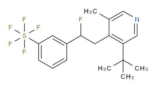 3-(2-(3-(tert-butyl)-5-methylpyridin-4-yl)-1-fluoroethyl)(pentafluoromercapto)benzene