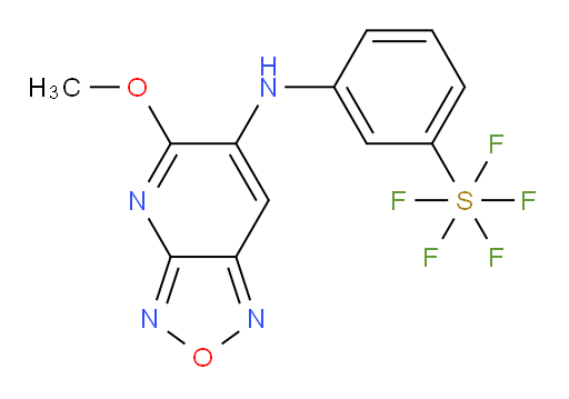 3-((5-methoxy-[1,2,5]oxadiazolo[3,4-b]pyridin-6-yl)amino)(pentafluoromercapto)benzene