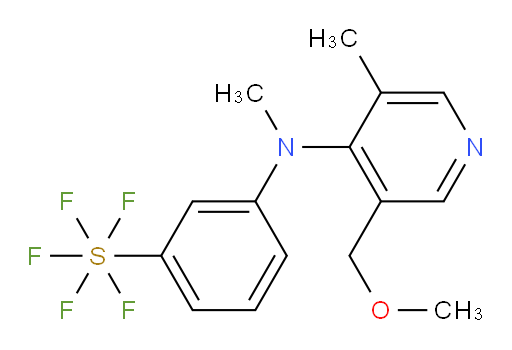 3-((3-(methoxymethyl)-5-methylpyridin-4-yl)(methyl)amino)(pentafluoromercapto)benzene
