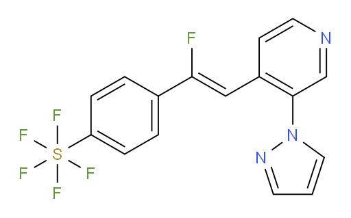 (Z)-4-(2-(3-(1H-pyrazol-1-yl)pyridin-4-yl)-1-fluorovinyl)(pentafluoromercapto)benzene