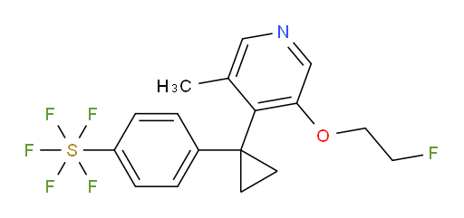 4-(1-(3-(2-fluoroethoxy)-5-methylpyridin-4-yl)cyclopropyl)(pentafluoromercapto)benzene