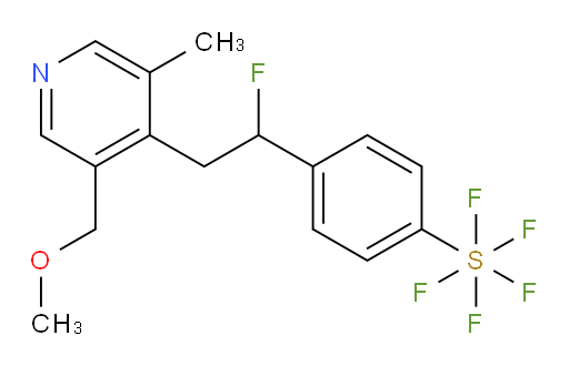 4-(1-fluoro-2-(3-(methoxymethyl)-5-methylpyridin-4-yl)ethyl)(pentafluoromercapto)benzene