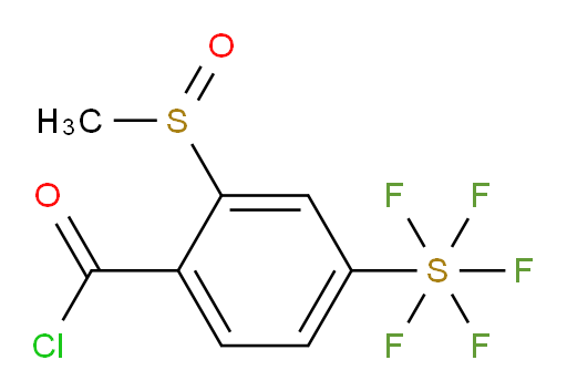 4-(pentafluoromercapto)-2-(methylsulfinyl)benzoyl chloride