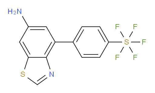 4-(6-aminobenzo[d]thiazol-4-yl)(pentafluoromercapto)benzene