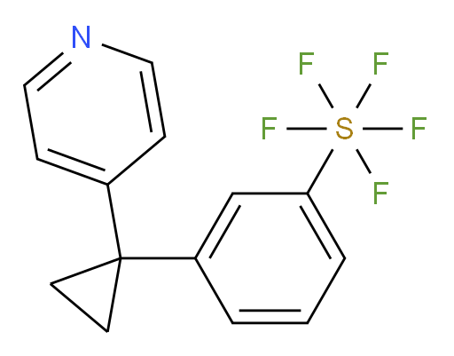 3-(1-(pyridin-4-yl)cyclopropyl)(pentafluoromercapto)benzene