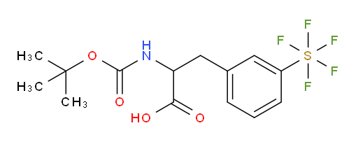 3-(3-(pentafluoromercapto)phenyl)-2-(N-BOC-amino)propanoic acid