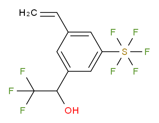 2,2,2-trifluoro-1-(3-(pentafluoromercapto)-5-vinylphenyl)ethanol