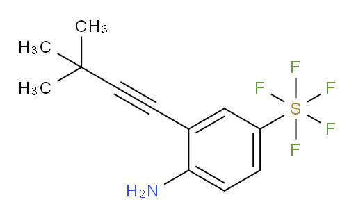 4-amino-3-(3,3-dimethylbut-1-yn-1-yl)(pentafluoromercapto)benzene