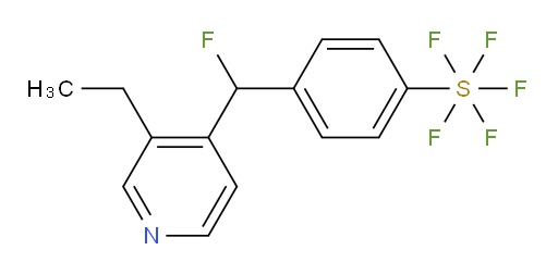4-((3-ethylpyridin-4-yl)fluoromethyl)(pentafluoromercapto)benzene