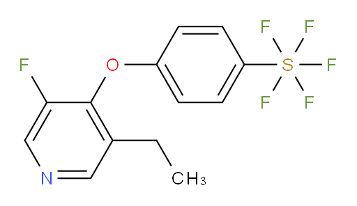 4-((3-ethyl-5-fluoropyridin-4-yl)oxy)(pentafluoromercapto)benzene
