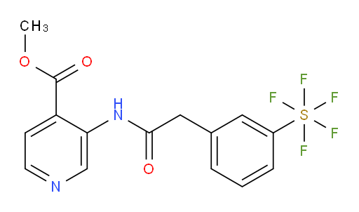 methyl 3-(2-(3-(pentafluoromercapto)phenyl)acetamido)isonicotinate