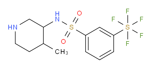 [3-[[(4-methyl-3-piperidinyl)amino]sulfonyl]phenyl]sulfur pentafluoride