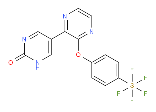 5-(3-(4-(pentafluoromercapto)phenoxy)pyrazin-2-yl)pyrimidin-2(1H)-one