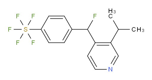 4-(fluoro(3-isopropylpyridin-4-yl)methyl)(pentafluoromercapto)benzene