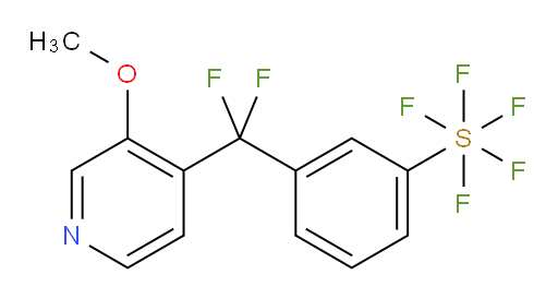 3-(difluoro(3-methoxypyridin-4-yl)methyl)(pentafluoromercapto)benzene