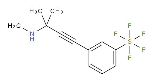3-(3-methyl-3-(methylamino)but-1-yn-1-yl)(pentafluoromercapto)benzene