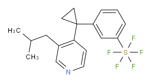 3-(1-(3-isobutylpyridin-4-yl)cyclopropyl)(pentafluoromercapto)benzene