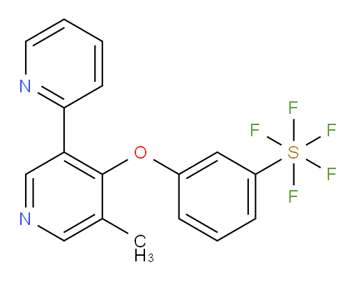 3-((5'-methyl-[2,3'-bipyridin]-4'-yl)oxy)(pentafluoromercapto)benzene