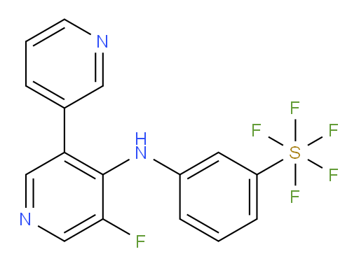 3-((5-fluoro-[3,3'-bipyridin]-4-yl)amino)(pentafluoromercapto)benzene