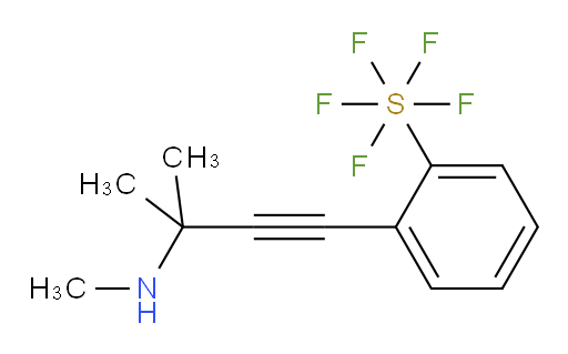 2-(3-methyl-3-(methylamino)but-1-yn-1-yl)(pentafluoromercapto)benzene