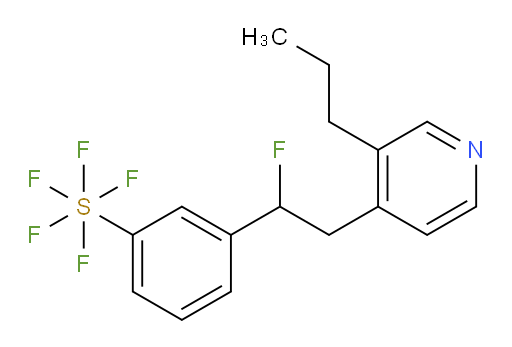 3-(1-fluoro-2-(3-propylpyridin-4-yl)ethyl)(pentafluoromercapto)benzene
