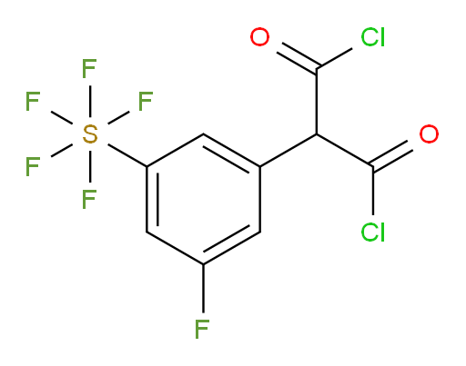 2-(3-fluoro-5-(pentafluoromercapto)phenyl)malonyl dichloride